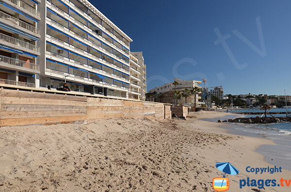 Plage privée de Juan les Pins en hiver