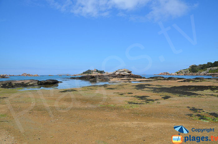 Vue sur le chateau de St Guirec depuis Ploumanach - Tourony