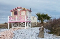 Gruissan et les chalets sur la plage