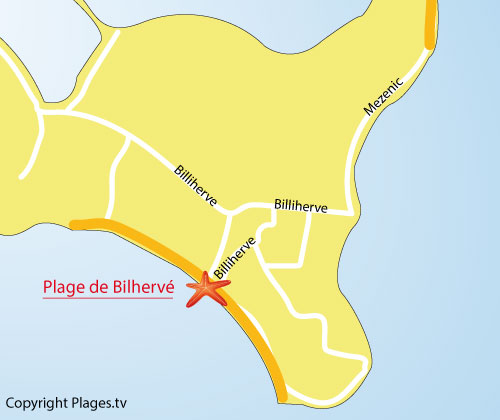Plage de Billihervé sur l'île d'Arz 