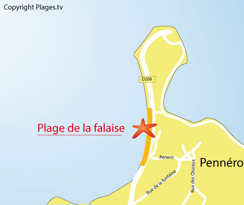 Plage de la falaise sur l'île d'Arz