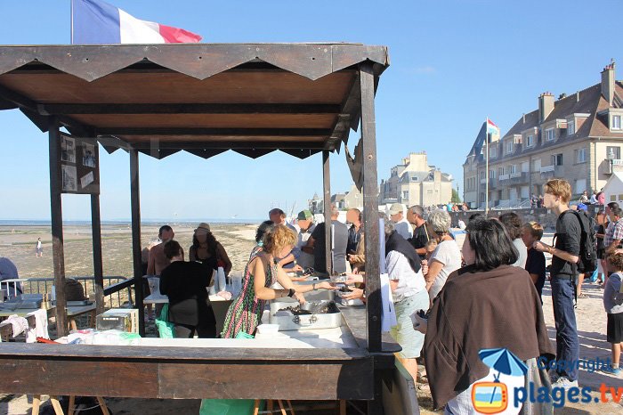 Animation sur la plage de St Aubin