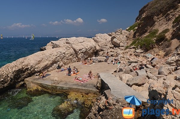 Beach in Malmousque (Marseille)