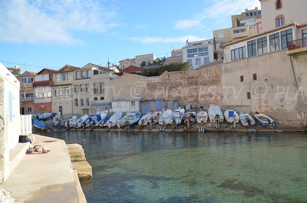 Calanque and harbor of Malmousque in Marseille