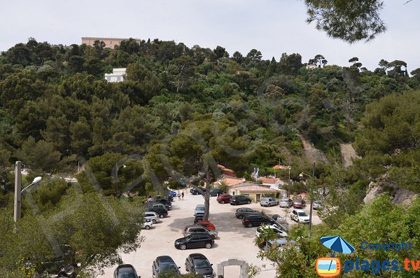 Parking of Mejean beach in Toulon
