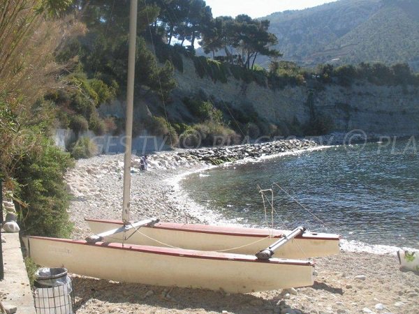 Plage dans l'anse de Corton - St Magdeleine à Cassis