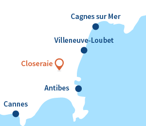 Mappa La Closeraie a Antibes