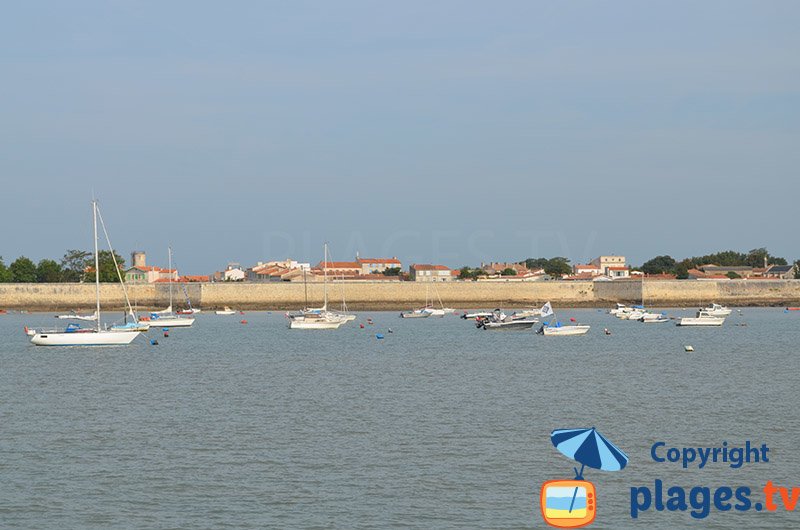 Ile d'Aix et ses remparts depuis la mer