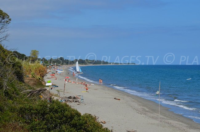 Baheera plage sur la Côte Orientale Corse