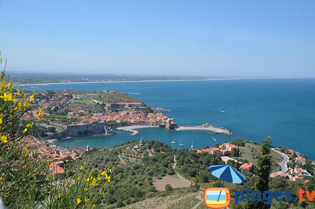 The bay of Collioure with Argeles