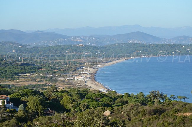 Bay of Pampelonne with its beaches - France