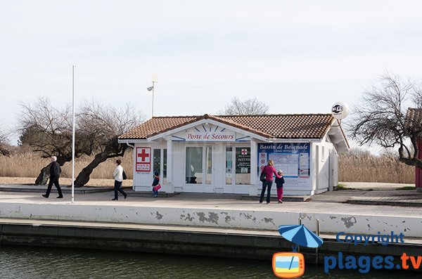 Poste de secours du bassin de baignade à Audenge