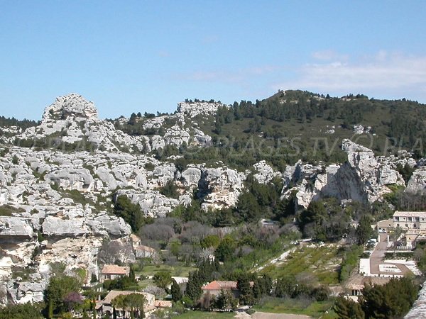 View from the village of Baux de Provence