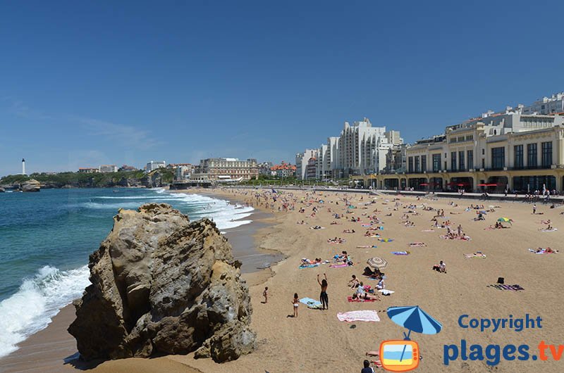 Main beach of Biarritz - one of the most beautiful