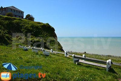 Seaside front of Ault in Picardy in France