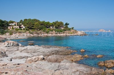 Seaside front of Monticello in Corsica