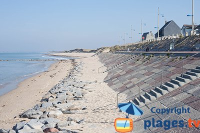 Waterfront of Pirou in France