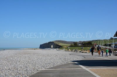 Seaside front of Sainte Marguerite sur Mer (Normandy - France)