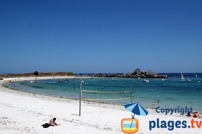 Brignogan in Brittany in France: the beach