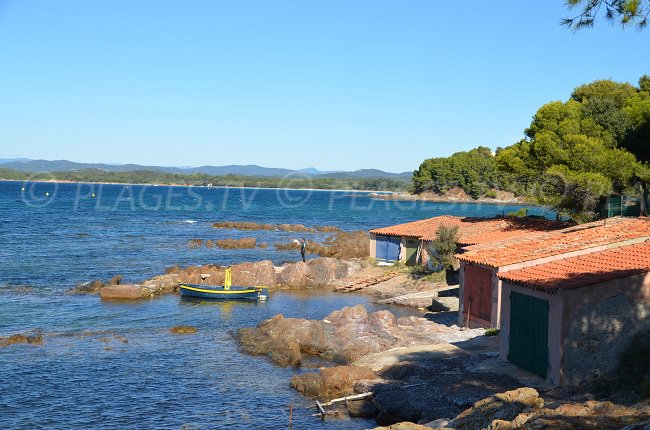 Old boat shelters in Bormes les Mimosas