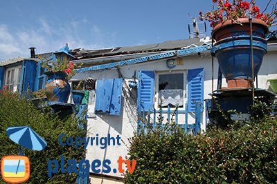 Cabanons sur la plage de St Brieuc