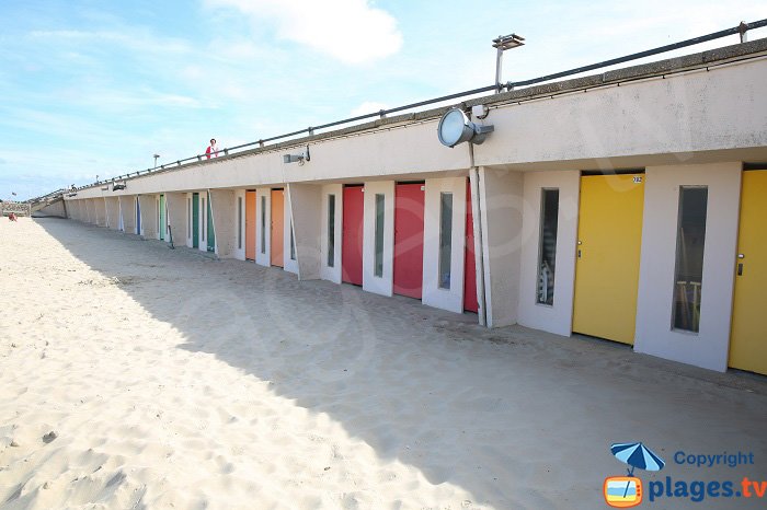 Bathing huts on the beach of Le Touquet