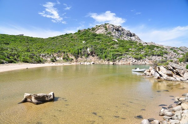 Beach of cala d'Agulia in Corsica