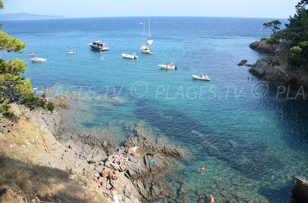  Turquoise water in the creek of Cavalaire