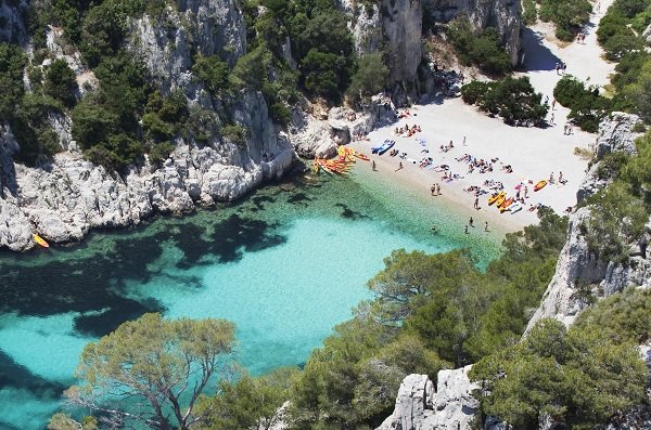 Spiaggia della calanque En-Vau in Marsiglia Cassis