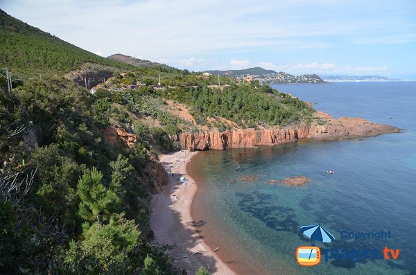 Maubois beach in Agay - France