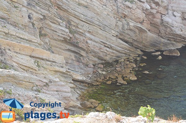 Plage dans la calanque de Mauvais Pas à Marseille