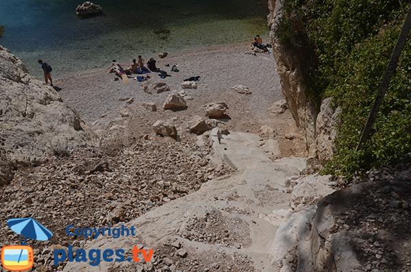 Accès à la calanque de Morgiou à Marseille