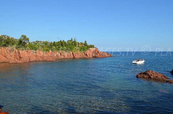 Red rock in Esterel in Agay in France