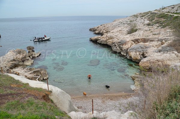 Plage de la calanque de Saména à Marseille