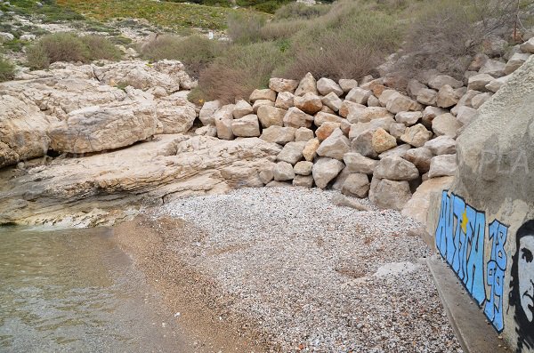 Stone in the calanque of Saména in Marseille