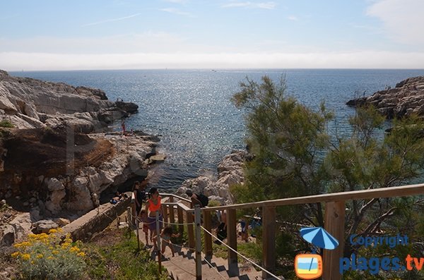 Accès à la calanque de Samena