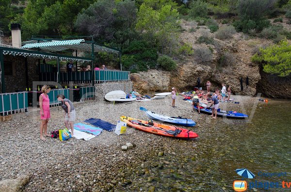 Plage dans le port de l'ile verte à La Ciotat