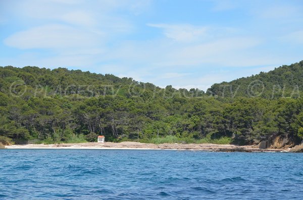 Tripe beach in Bormes les Mimosas in France