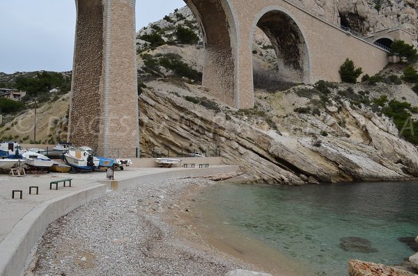 Stone beach in the beach of La Vesse - France