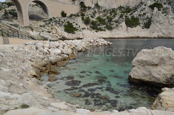 Creek near the port of La Vesse on the blue coast in France