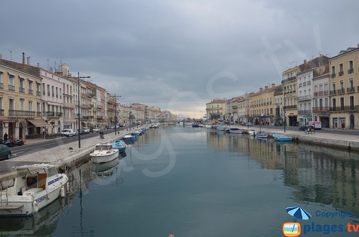 Canal of Sète in France