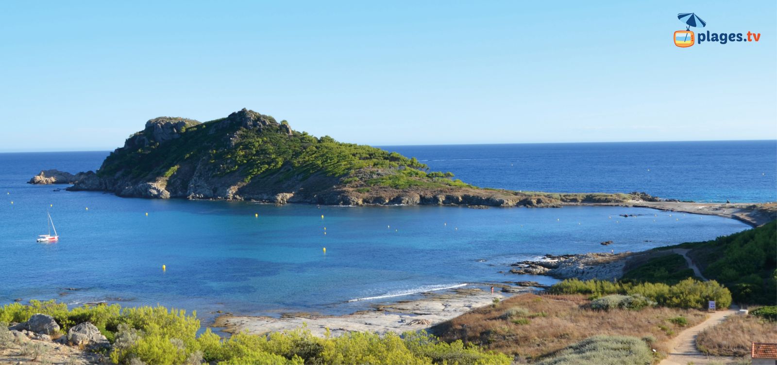 Distant view of Cap Taillat