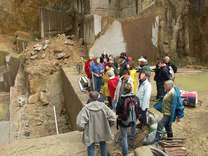 Pink granite quarries of La Clarté