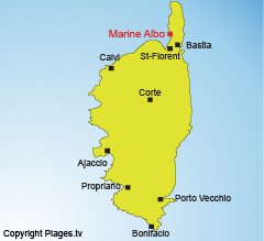 Map of Marine of Albo in Corsica