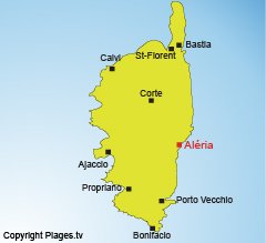 Mappa Aléria in Corsica