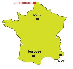 Map of Ambleteuse in France