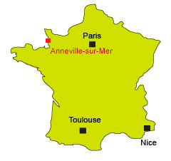 Carte d'Anneville sur Mer 