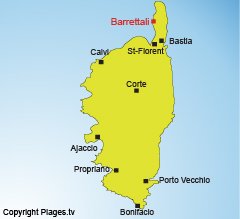 Localisation de Barrettali dans le Cap Corse