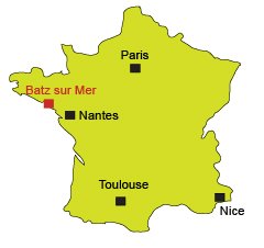 Location of Batz sur Mer in France