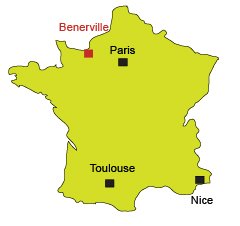 Location of Benerville in Normandy - France